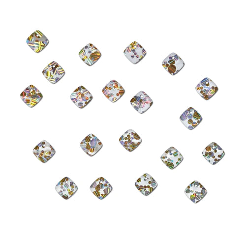 Small Chubby Diamond Charms - 10 Pairs