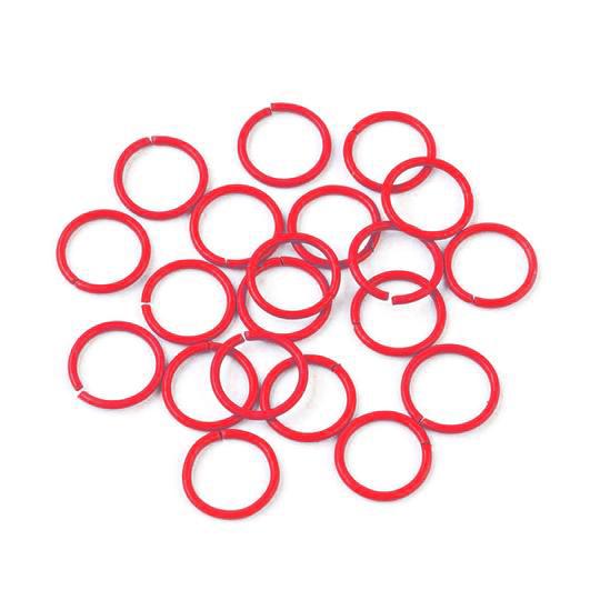 Crafty Cuts Laser Pty Ltd Findings Tomato Red 25 Pairs Coloured Jumprings