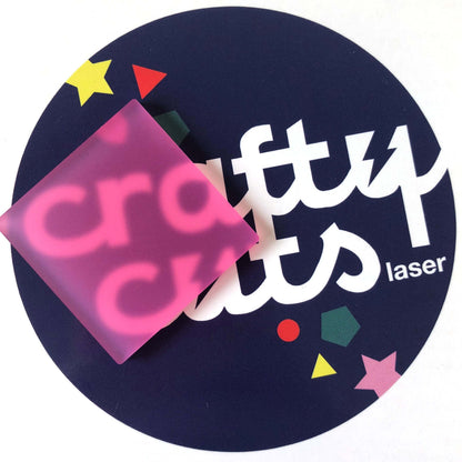 Crafty Cuts Laser Pty Ltd Frosted Acrylic Duo Sided: Pink Lemonade