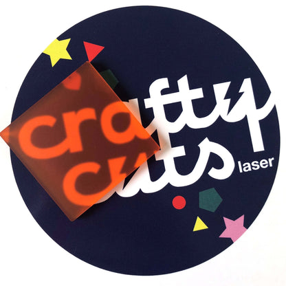 Crafty Cuts Laser Pty Ltd Frosted Acrylic - Tangerine
