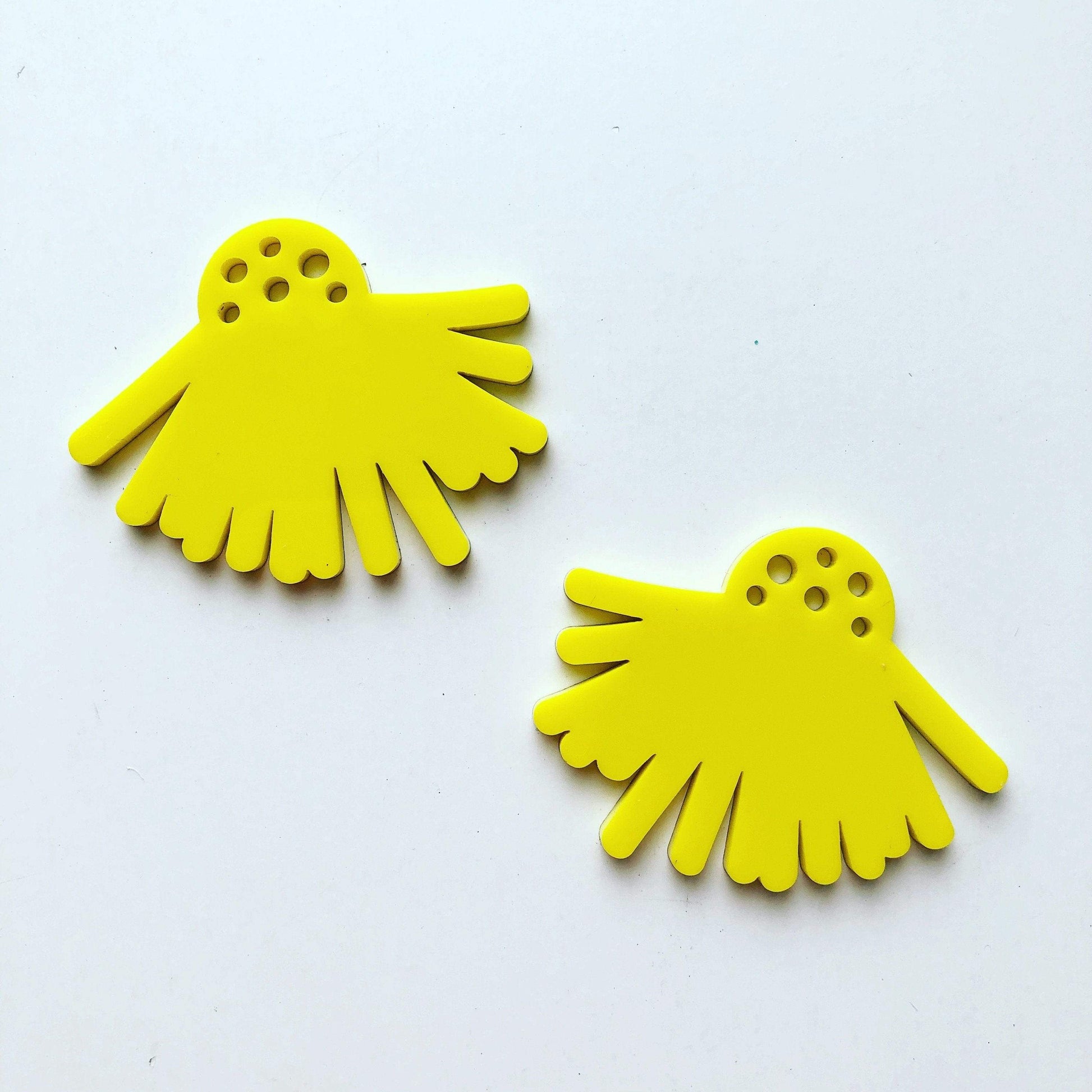 Crafty Cuts Laser Pty Ltd © In the Garden: Wattle Cabochons - 2 Pair