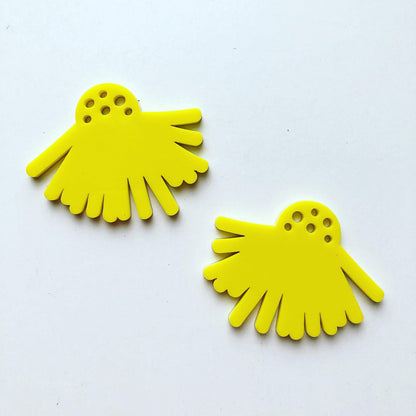 Crafty Cuts Laser Pty Ltd © In the Garden: Wattle Cabochons - 2 Pair
