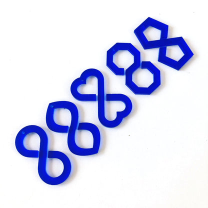 Crafty Cuts Laser Pty Ltd Large_shapes 2 Pair Infinity Charms - 5 designs to choose from