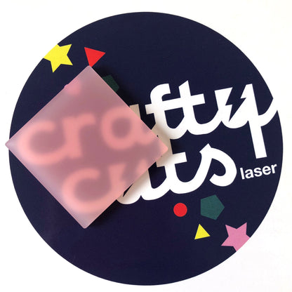 Crafty Cuts Laser Pty Ltd Materials Frosted Acrylic - Blush
