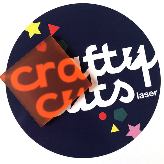 Crafty Cuts Laser Pty Ltd Materials Frosted Acrylic - Tangerine