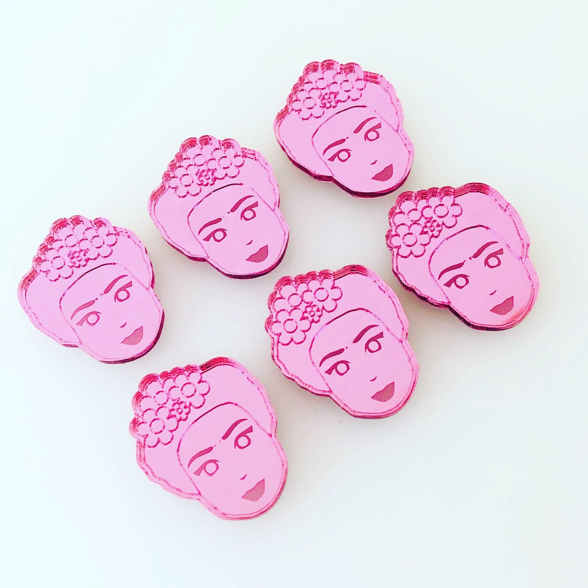 Crafty Cuts Laser Pty Ltd © Mirror 30mm Frida Cabochons - 4 Pairs