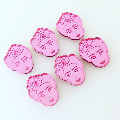 Crafty Cuts Laser Pty Ltd © Mirror 30mm Frida Cabochons - 4 Pairs