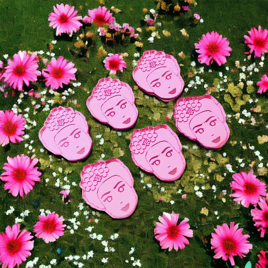 Crafty Cuts Laser Pty Ltd © Mirror 30mm Frida Cabochons - 4 Pairs