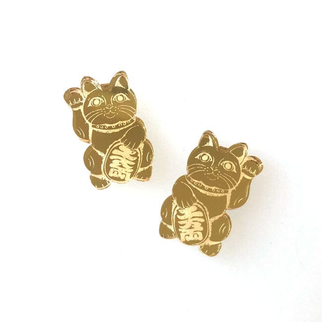 Crafty Cuts Laser Pty Ltd © Mirror Small Lucky Cats - 4 Pairs