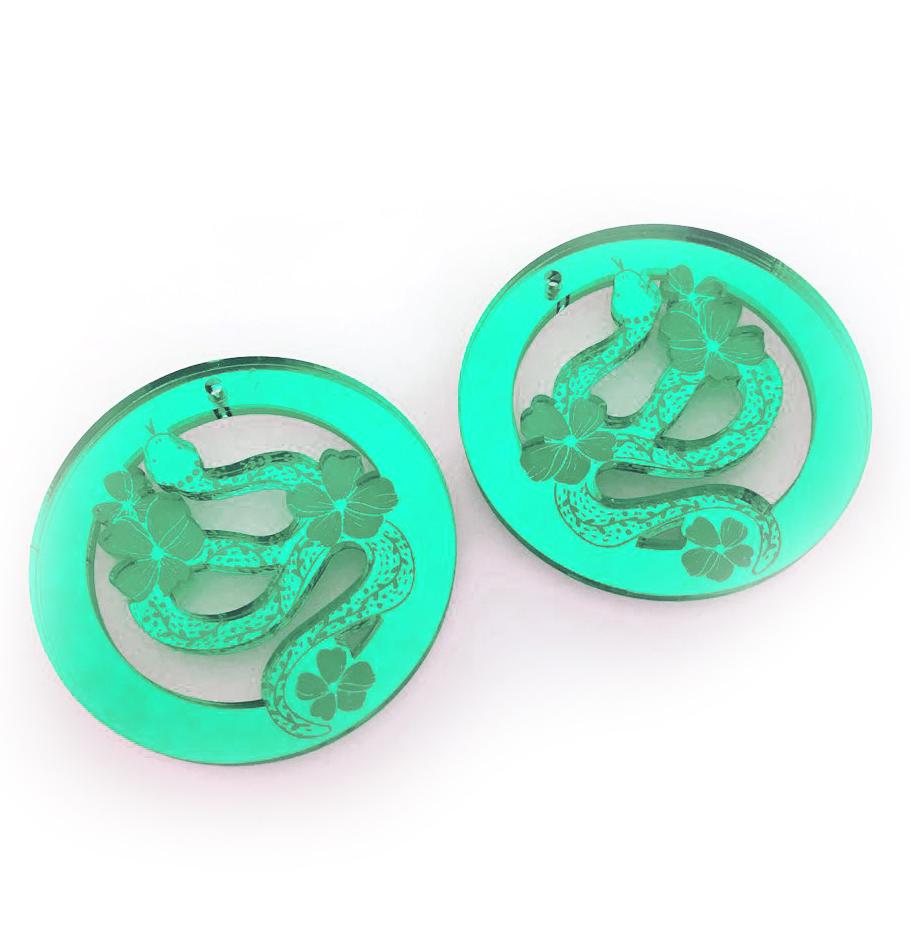 Crafty Cuts Laser Pty Ltd © Mirror Temptation Hoops - 4 pairs