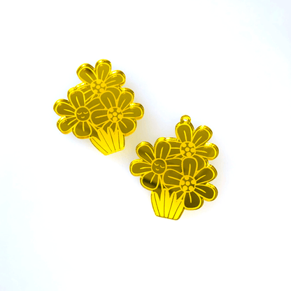 Crafty Cuts Laser Pty Ltd © Mirrored Happy Garden - 4 pair Set