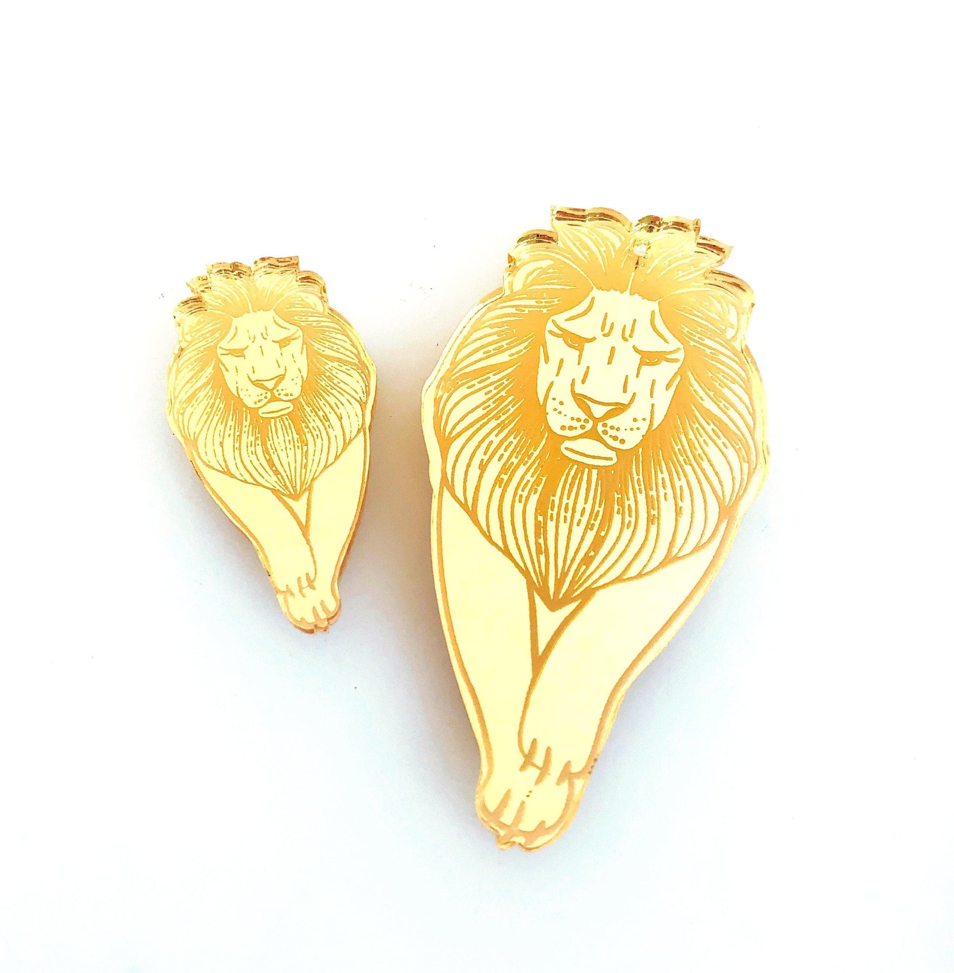 Crafty Cuts Laser Pty Ltd © Mirrored Jungle Cat Charms - 4 pair Set