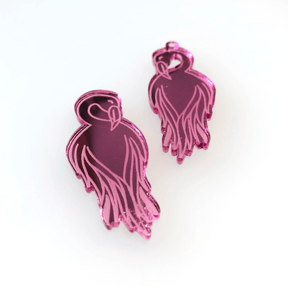 Crafty Cuts Laser Pty Ltd © Mirrored Shy Flamingos - 4 pair Set