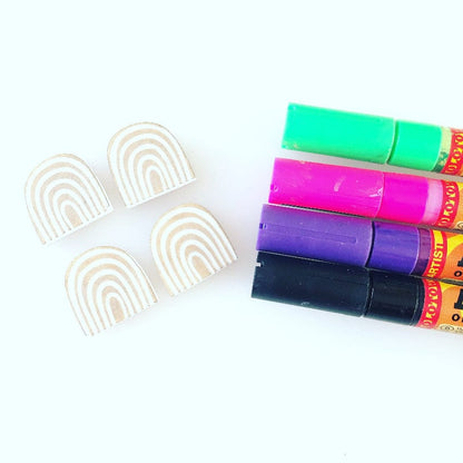 Crafty Cuts Laser Pty Ltd © Paint Fill - Over It Rainbows  5 Pair Set