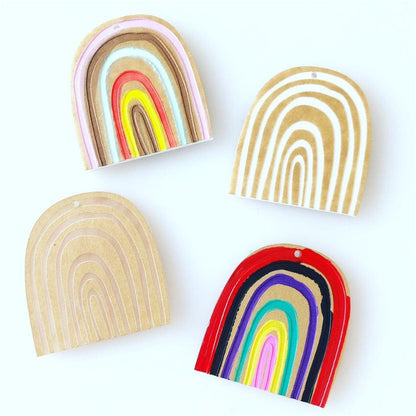 Crafty Cuts Laser Pty Ltd © Paint Fill - Over It Rainbows  5 Pair Set