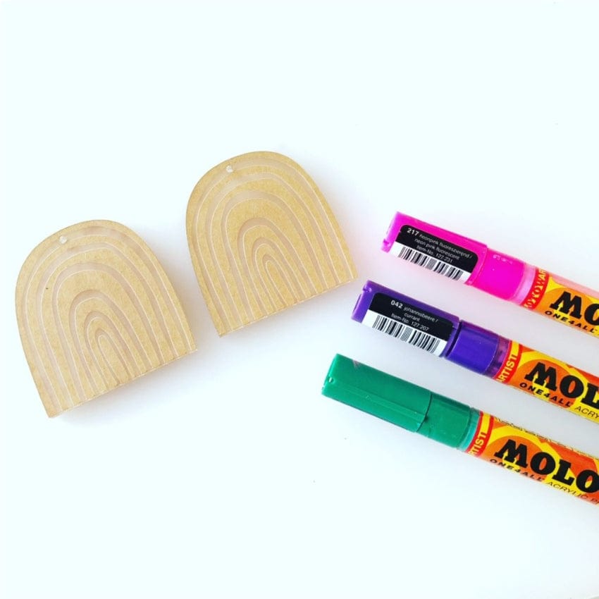 Crafty Cuts Laser Pty Ltd © Paint Fill - Over It Rainbows  5 Pair Set