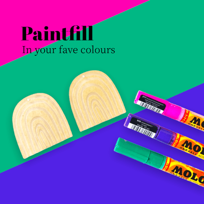 Crafty Cuts Laser Pty Ltd © Paint Fill - Over It Rainbows  5 Pair Set