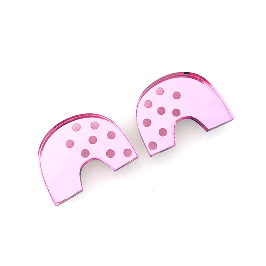Crafty Cuts Laser Pty Ltd Paintfill_shapes © 4 Pairs 22mm Hump Cabochons -Spots or Stripes