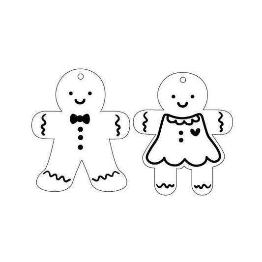 Crafty Cuts Laser Pty Ltd Paintfill_shapes Christmas:  © GINGER PEEPS Etchies for Paint Fill - 5 Pair Pack