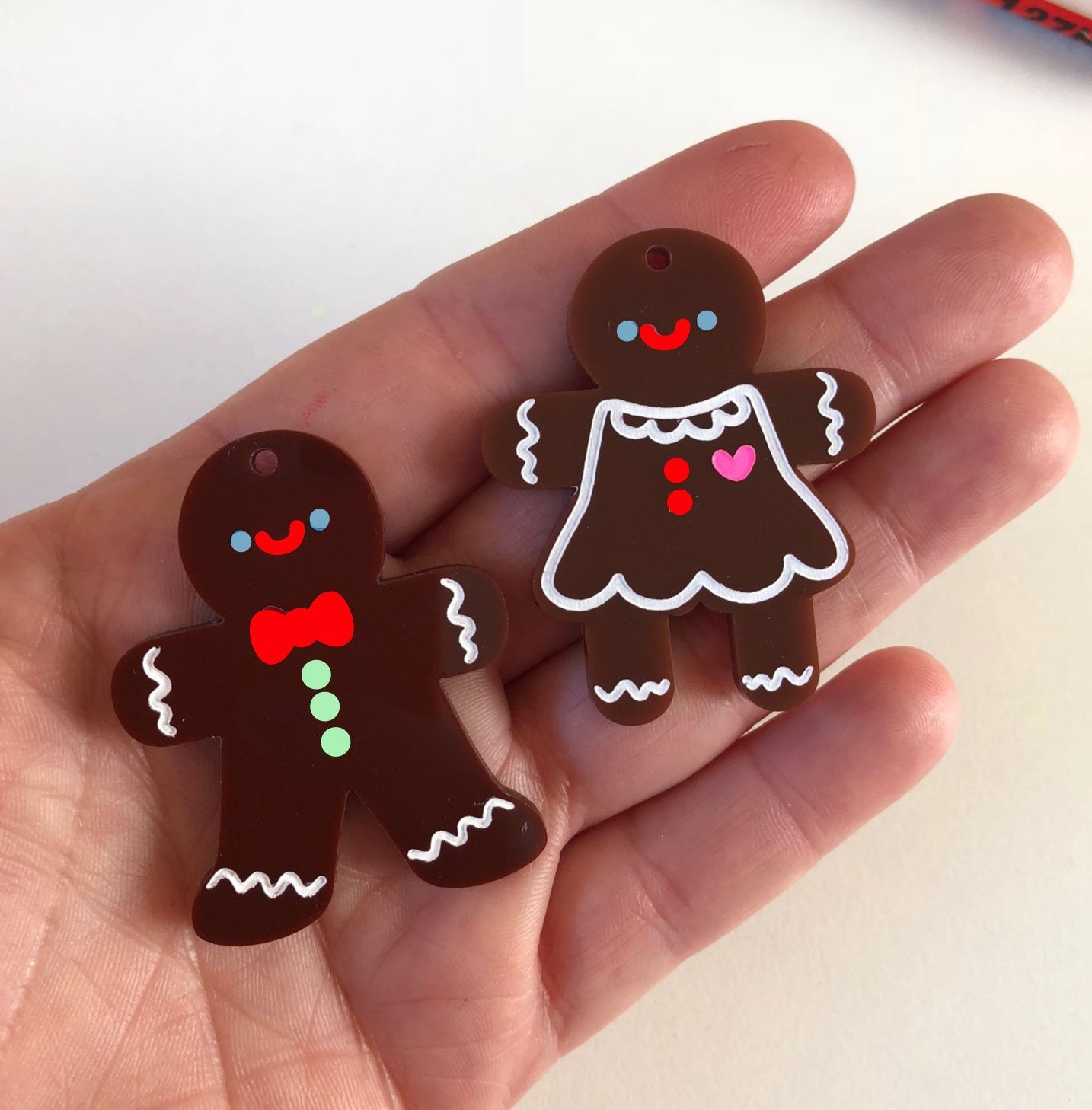 Crafty Cuts Laser Pty Ltd Paintfill_shapes Christmas:  © GINGER PEEPS Etchies for Paint Fill - 5 Pair Pack