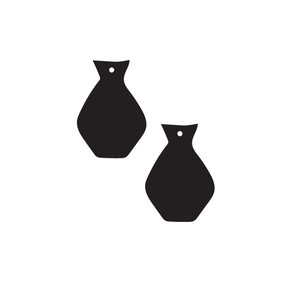 Crafty Cuts Laser Pty Ltd © Pottery Collection #2 - 2 pair set