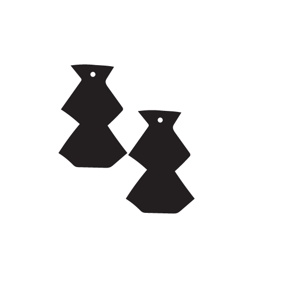 Crafty Cuts Laser Pty Ltd © Pottery Collection #2 - 2 pair set