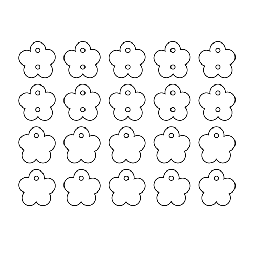 Crafty Cuts Laser Pty Ltd © Small Bubble Bloom Charms - 10 Pairs