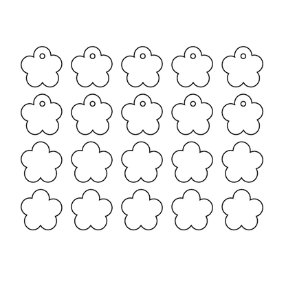 Crafty Cuts Laser Pty Ltd © Small Bubble Bloom Charms - 10 Pairs