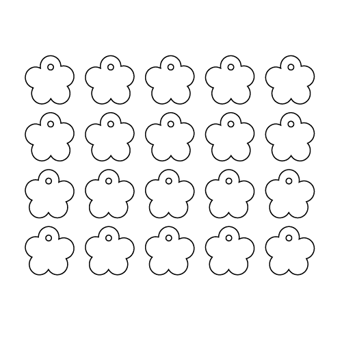 Crafty Cuts Laser Pty Ltd © Small Bubble Bloom Charms - 10 Pairs