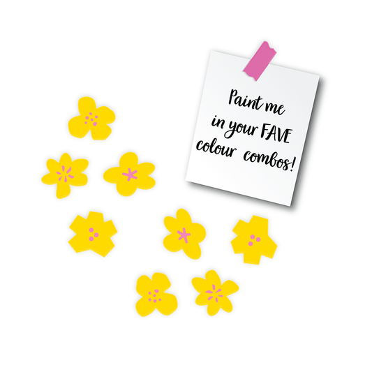 Crafty Cuts Laser Pty Ltd © Small Petit Fleurs  Cabochons - 4 pair mix set