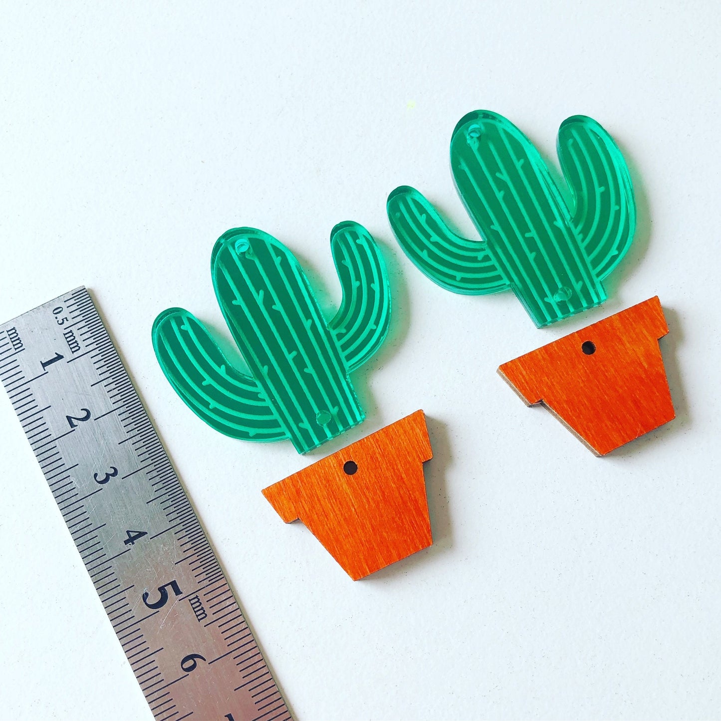 Crafty Cuts Laser Pty Ltd Stackers © Cactus Flower Pots: 4 pair Set