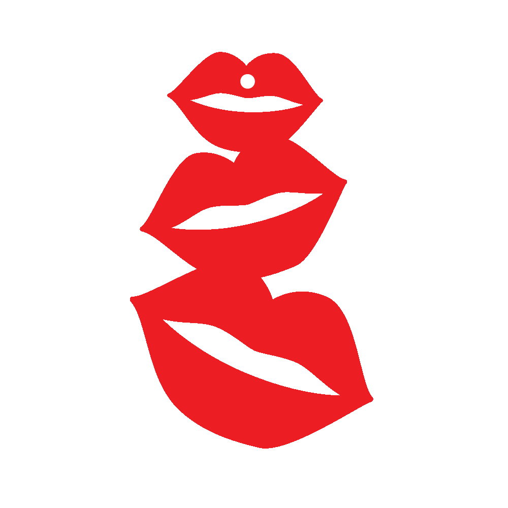 Crafty Cuts Laser Pty Ltd © Three Kisses - 2 Pair