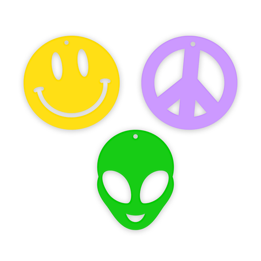 Crafty Cuts Laser Pty Ltd Through the Decades Charmers - Choose from 3 designs