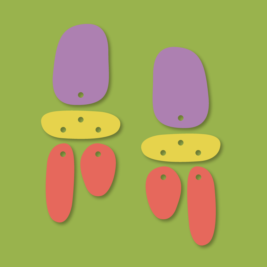 Crafty Cuts Laser Pty Ltd Totem Trio - Saber Tooth - 3 Pair set