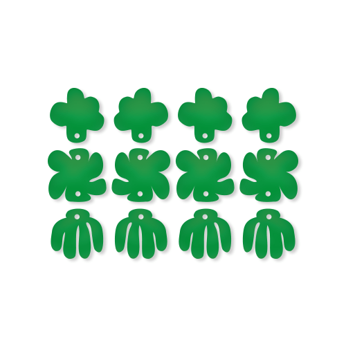 Crafty Cuts Laser Pty Ltd © Triplets: Mod Blooms - Block Colour