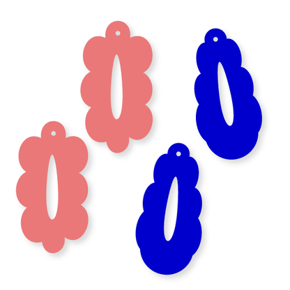 Crafty Cuts Laser Puffy Drops - 2 styles - 2 pair set