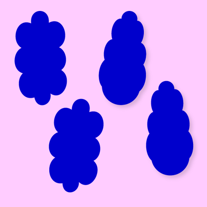 Crafty Cuts Laser Puffy Drops - 2 styles - 2 pair set