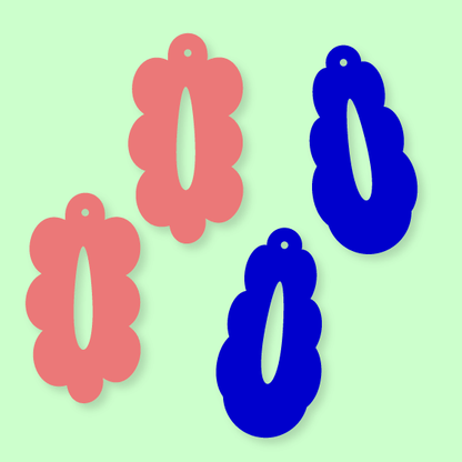 Crafty Cuts Laser Puffy Drops - 2 styles - 2 pair set