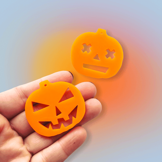 Crafty Cuts Laser Pumpkin Head Charms - 2 Pair