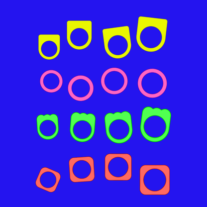 Crafty Cuts Laser Put a ring on it! 4 pce Set - 4 Designs - 4 Sizes