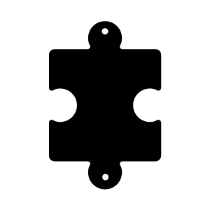 Crafty Cuts Laser Puzzle Cabochon - 2 Pair