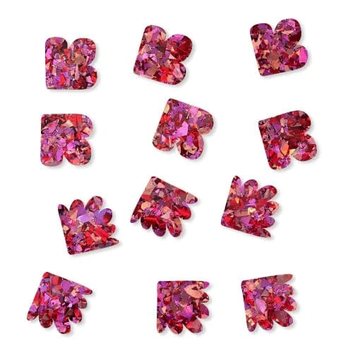 Crafty Cuts Laser © Quarter Floral Chunks - 6 pair Set