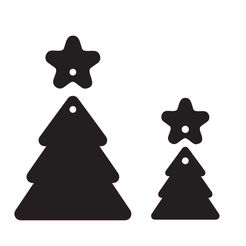 Crafty Cuts Laser Quickmas - Pine-tree and Charm Set