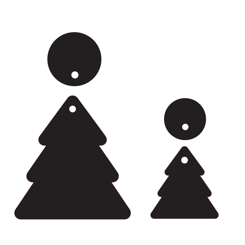 Crafty Cuts Laser Quickmas - Pine-tree and Charm Set