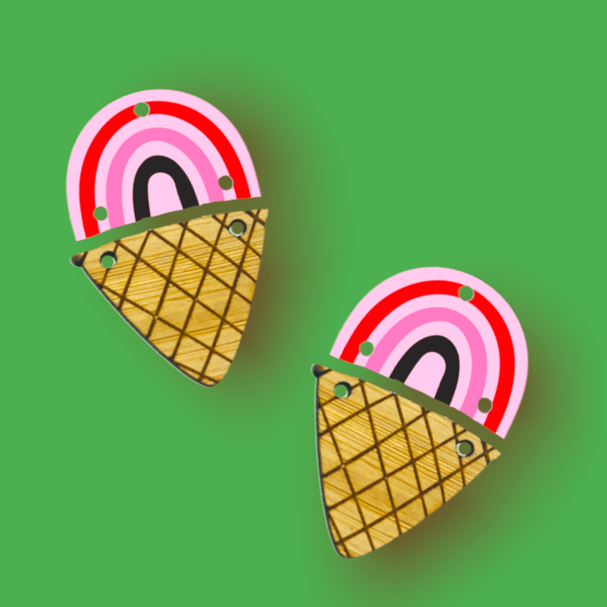 Crafty Cuts Laser Rainbow Cone Stackers - 3 pair Set