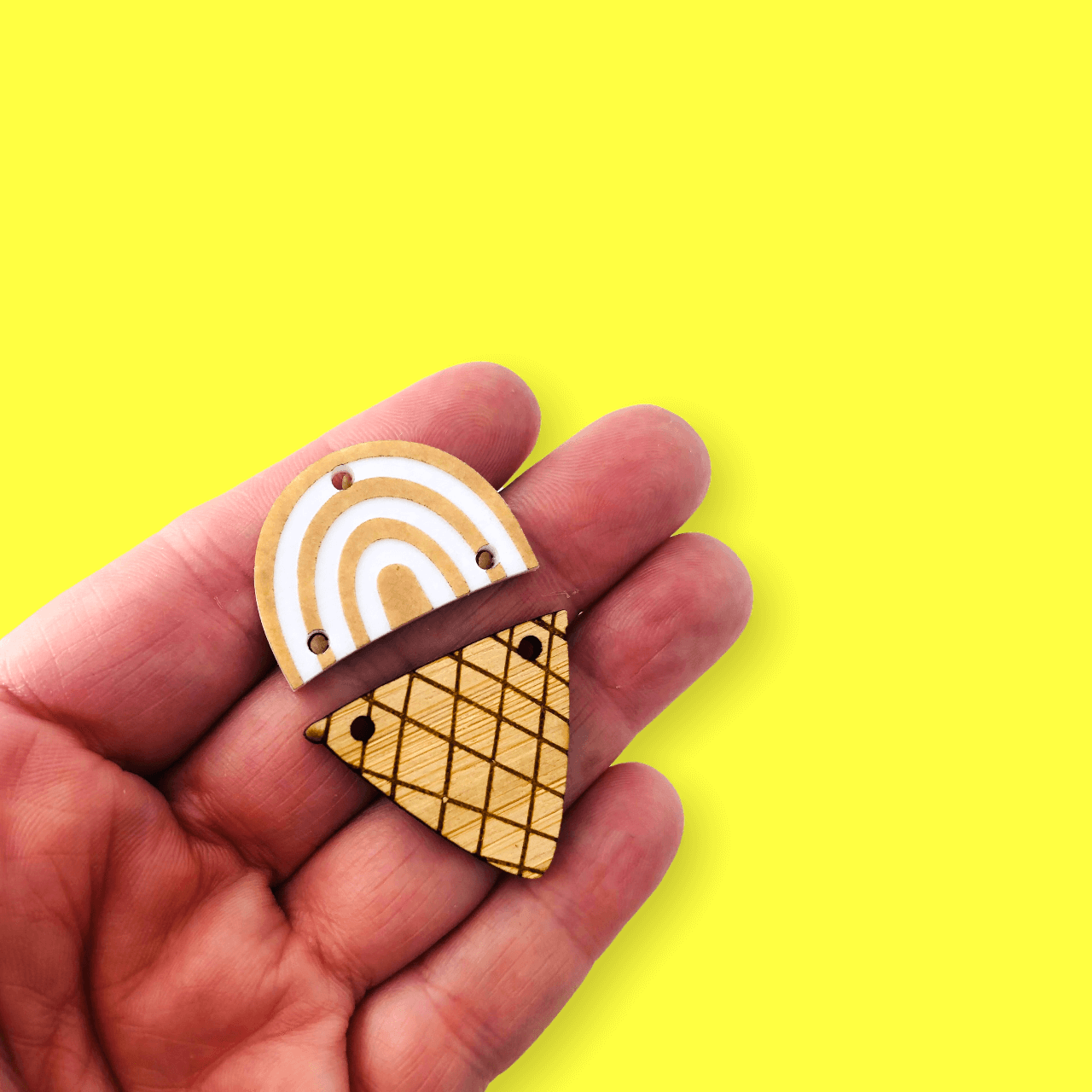 Crafty Cuts Laser Rainbow Cone Stackers - 3 pair Set