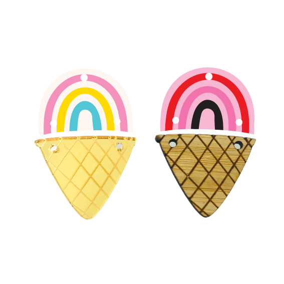 Crafty Cuts Laser Rainbow Cone Stackers - 3 pair Set