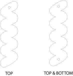 Crafty Cuts Laser Ric Rac Dangles - 2 Pair