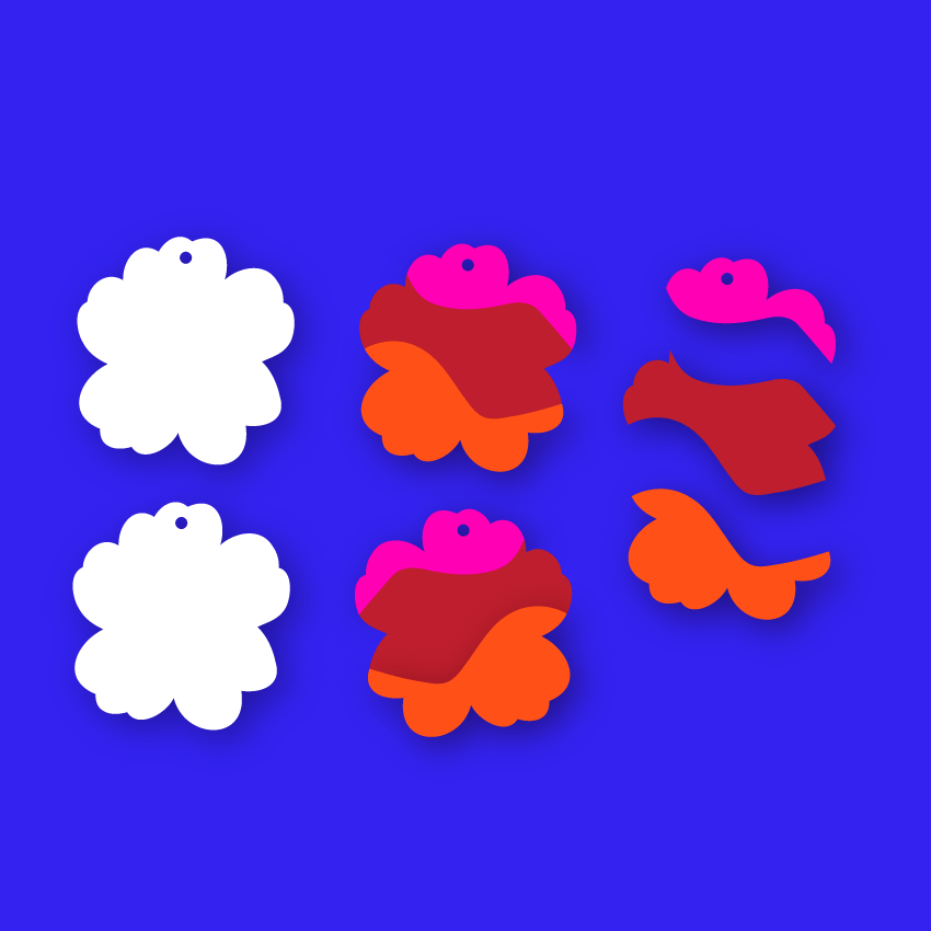 Crafty Cuts Laser Ripple - Floral - 3 pair set