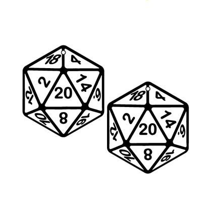 Crafty Cuts Laser Roll with it! D20 Dice Charms - 2 Sizes